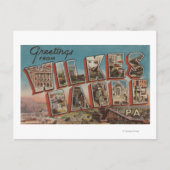 Wilkes-Barre, Pennsylvania - Grote Letter-scènes Briefkaart (Voorkant)