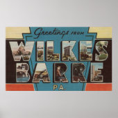 Wilkes-Barre, Pennsylvania - Grote Letter-scènes Poster (Voorkant)