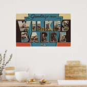 Wilkes-Barre, Pennsylvania - Grote Letter-scènes Poster (Keuken)