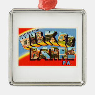 Wilkes Barre Pennsylvania PA Old Travel Souvenir Metalen Ornament