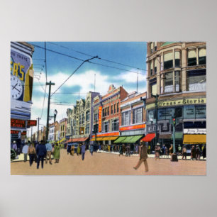 Wilkes Barre Pennsylvania South Main Street Poster