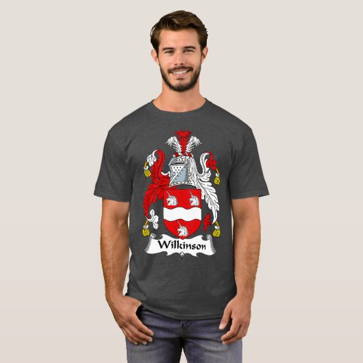 Wilkinson Coat of Arms Family Crest T-shirt (Voorkant volledig)