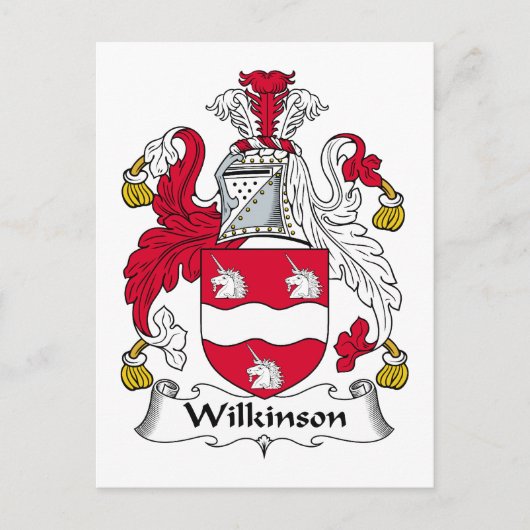 Wilkinson Family Crest Briefkaart (Voorkant)