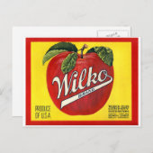 Wilko Brand Apples  label Briefkaart (Voorkant / Achterkant)