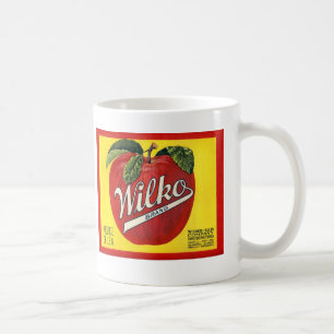 Wilko Brand Apples label Koffiemok