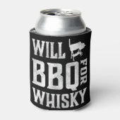 Will BBQ voor Whisky – Funny Offset Grillmaster Blikjeskoeler (Blikje Voorkant)