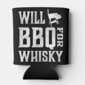 Will BBQ voor Whisky – Funny Offset Grillmaster Blikjeskoeler (Achterkant)