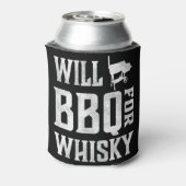 Will BBQ voor Whisky – Funny Offset Grillmaster Blikjeskoeler (Blikje Achterkant)