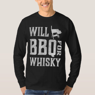 Will BBQ voor Whisky – Funny Offset Grillmaster T-shirt