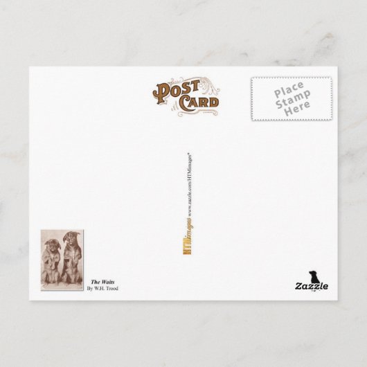 Will Beg & Cry for Food Briefkaart (Achterkant)