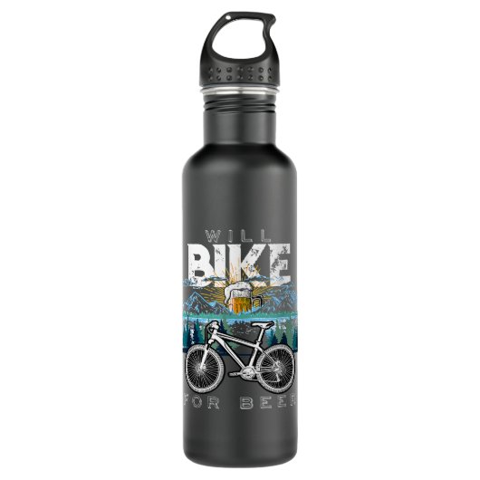 Will Bike Beer Cycling Biking Beer Lover Drink3 Waterfles (Voorkant)