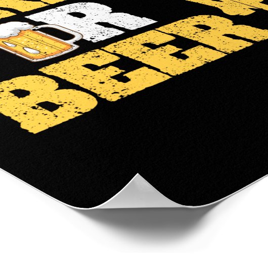 Will Bike voor Beer Lover Cycling Road Bike Funny Poster (Hoek)