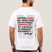 Will Boy humble mumble T-shirt (Achterkant)