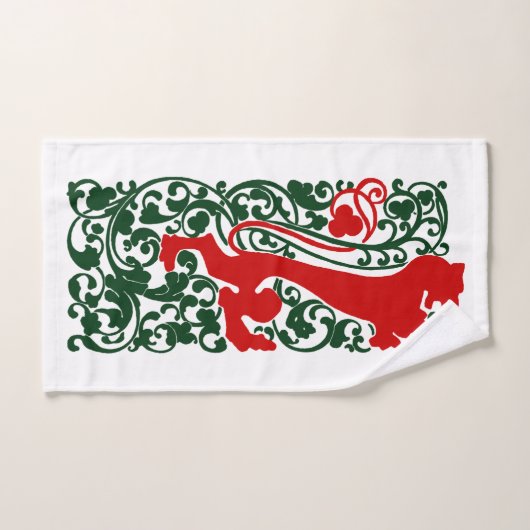 Will Bradley Heraldic Lion Bad Handdoek (Handdoek)