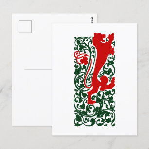 Will Bradley Heraldic Lion Briefkaart