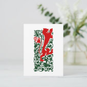 Will Bradley Heraldic Lion Briefkaart (Staand voorkant)