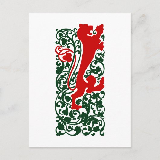 Will Bradley Heraldic Lion Briefkaart (Voorkant)