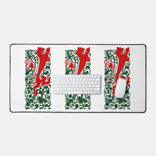 Will Bradley Heraldic Lion Bureaumat (Keyboard & Muis)