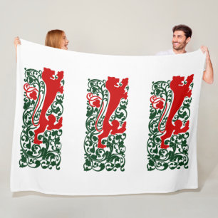 Will Bradley Heraldic Lion Fleece Deken