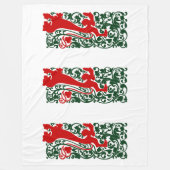 Will Bradley Heraldic Lion Fleece Deken (Voorkant)