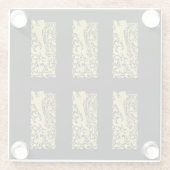 Will Bradley Heraldic Lion Glazen Onderzetter (Achterkant)