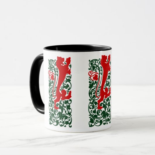 Will Bradley Heraldic Lion Mok (Voorkant links)