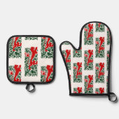 Will Bradley Heraldic Lion Ovenwant & Pannenlap Set (Voorkant)