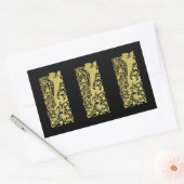 Will Bradley Heraldic Lion Rechthoekige Sticker (Envelop)