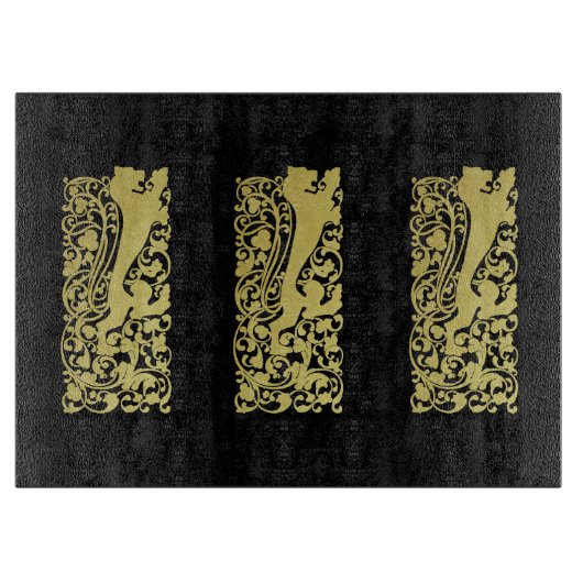 Will Bradley Heraldic Lion Snijplank (Voorkant)