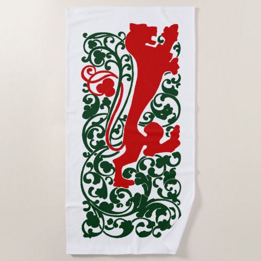 Will Bradley Heraldic Lion Strandlaken (Voorkant)