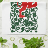 Will Bradley Heraldic Lion Theedoek (Gevouwen)