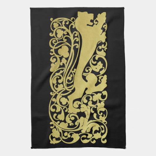 Will Bradley Heraldic Lion Theedoek (Verticaal)