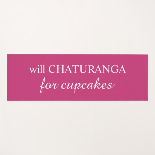Will Chaturanga for Cupcakes Yoga Mat (Voorkant (horizontaal))