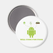 Will Code for Food (Android Software Developer) Magneet (Voorkant / Achterkant)