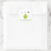 Will Code for Food (Android Software Developer) Vierkante Sticker (Tas)