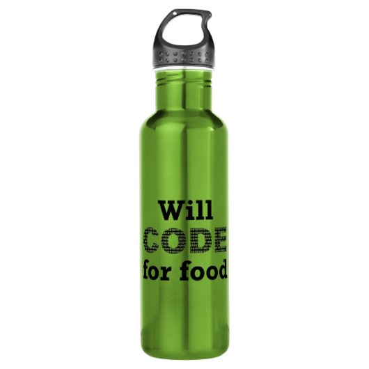 Will Code for Food Liberty Bottle Waterfles (Voorkant)