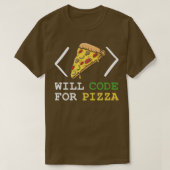 Will Code for Pizza - Software Engineer Programmin T-shirt (Design voorkant)