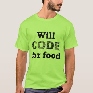 Will Code voor het Shirt van Mannen voor levensmid