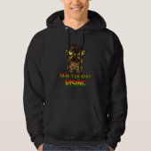 Will Continue Rising Black History Afro Messy Bun Hoodie (Voorkant)