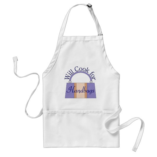 Will Cook for Handbags Apron Standaard Schort (Voorkant)