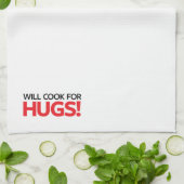 Will Cook for Hugs Theedoek (Gevouwen)