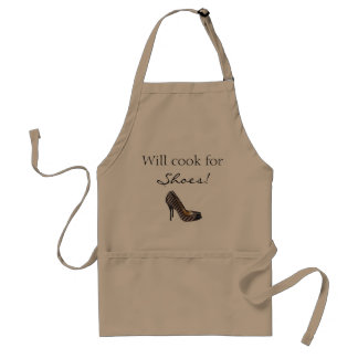 Will Cook for Shoes Apron Standaard Schort