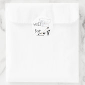 Will Cook for Shoes Ronde Sticker (Tas)