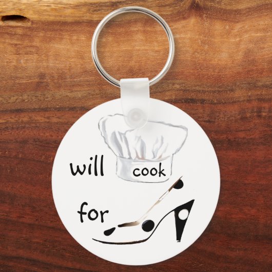 Will Cook for Shoes Sleutelhanger (Voorkant)