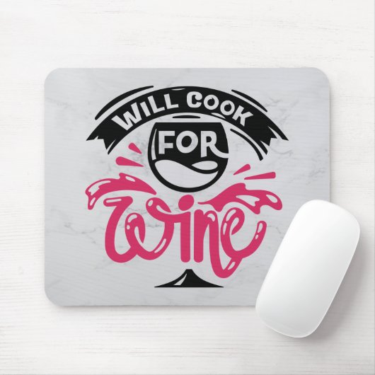 Will Cook for Wine Muismat (Met muis)