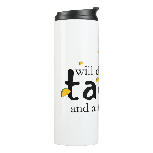 Will Data voor Tacos en een eerlijk loon Thermosbeker (Gedraaid links)