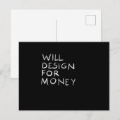 Will Design for money Briefkaart (Voorkant / Achterkant)