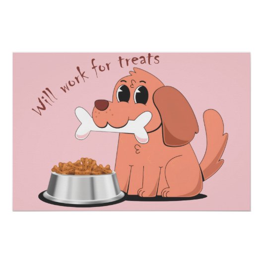 Will do any trick for treats perfect poster (Voorkant)