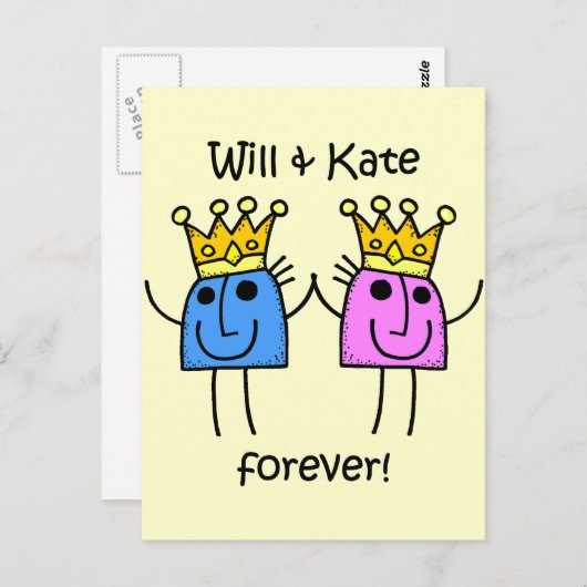 Will en Kate Briefkaart (Voorkant / Achterkant)
