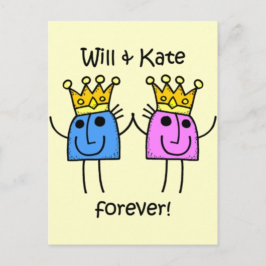 Will en Kate Briefkaart (Voorkant)